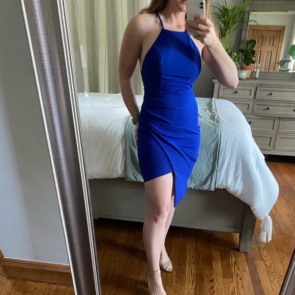 Blue Crossed Back Dress! - Picture 2 of 3